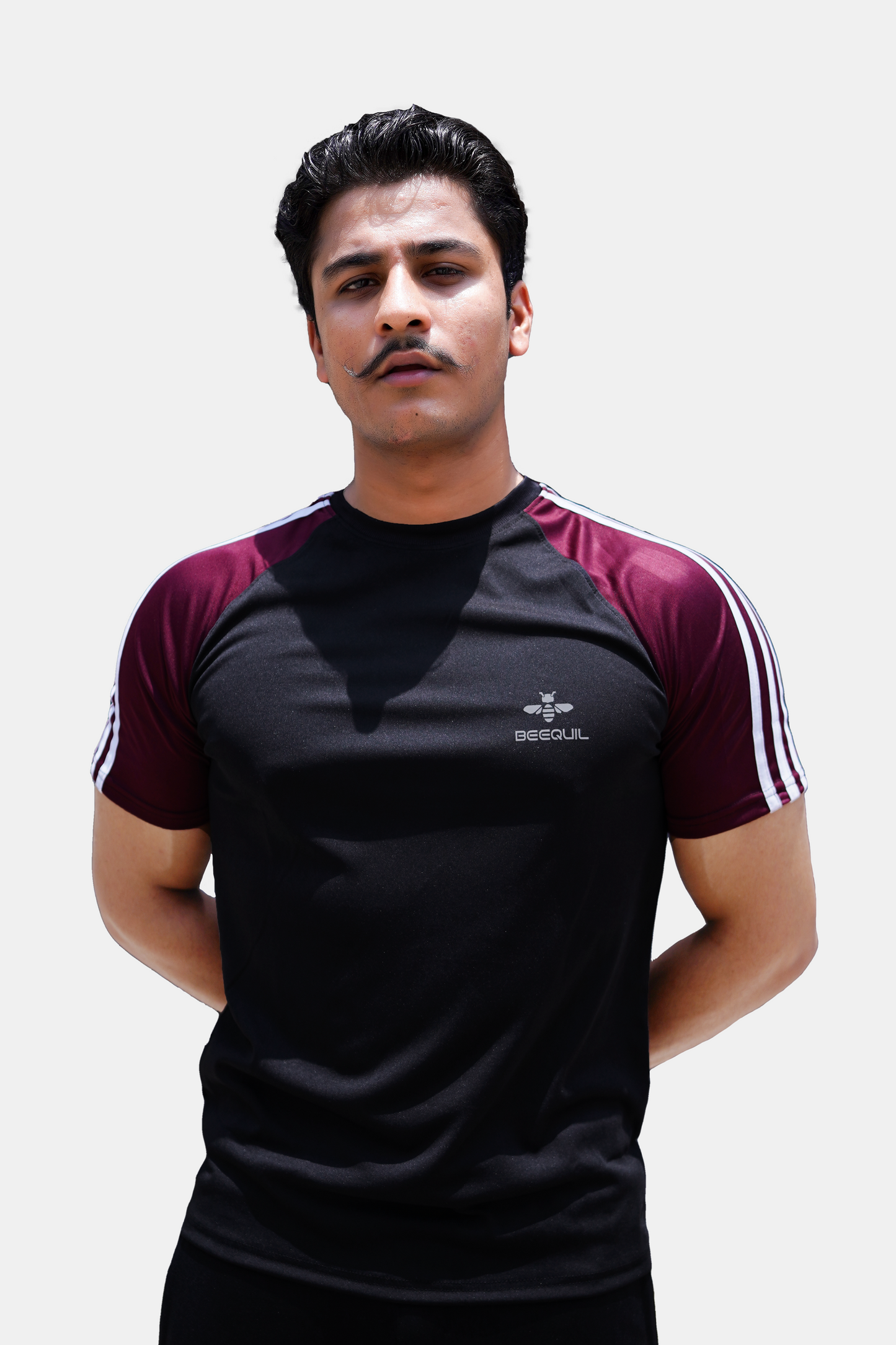 Tri_Linear Maroon Drifit Tracksuit