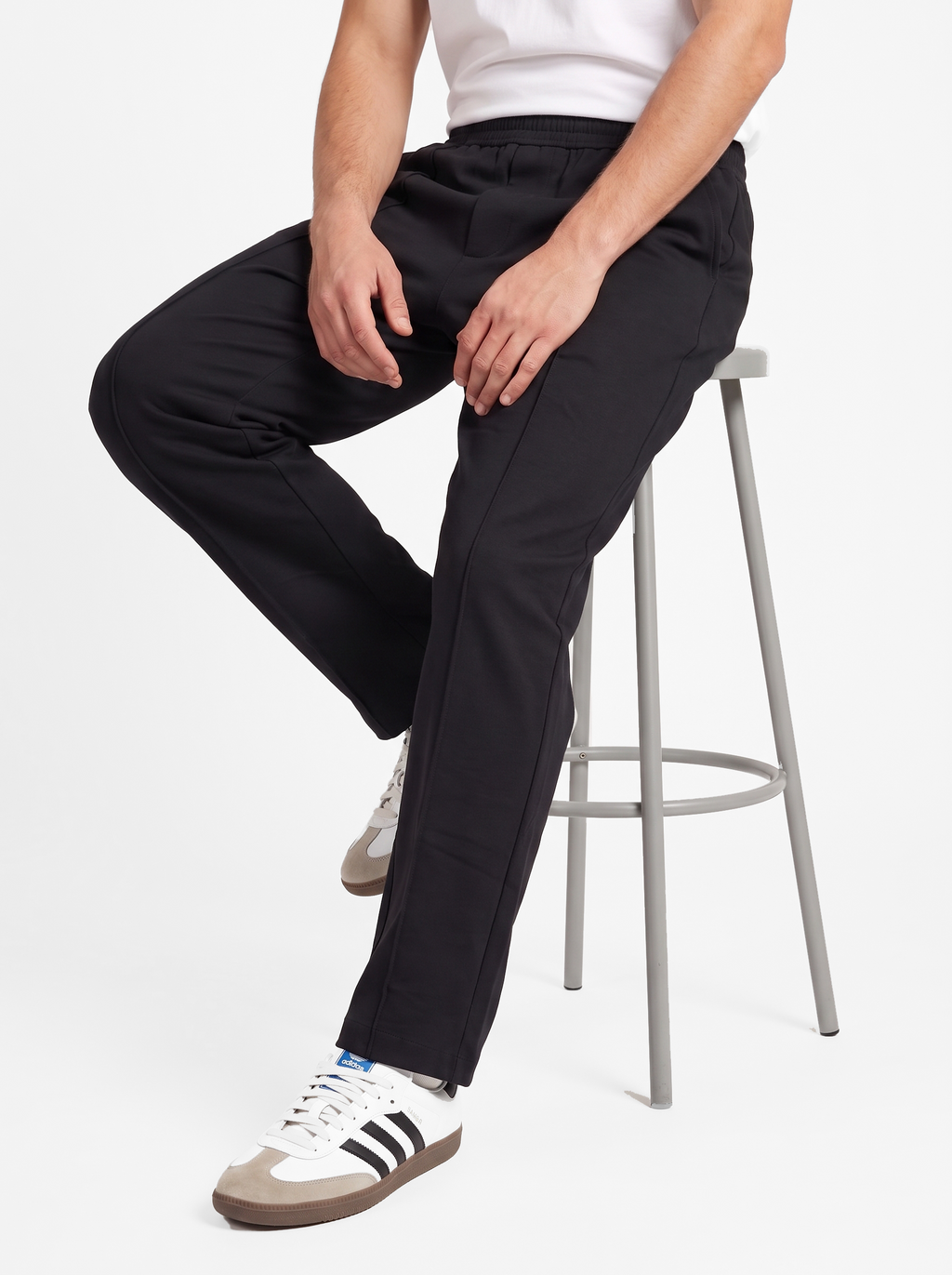 Black Stripe Straight Trouser
