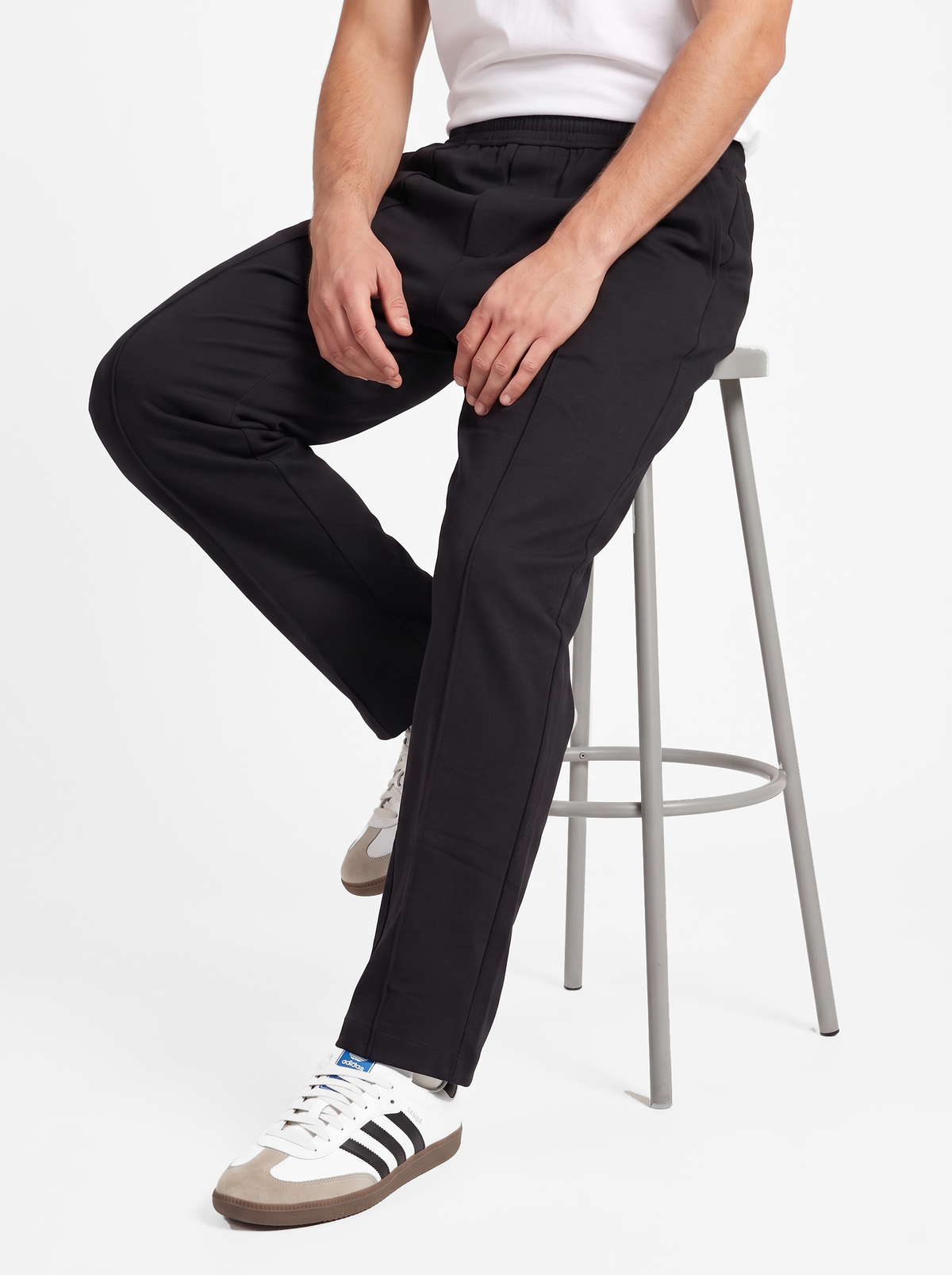 Black Stripe Straight Trouser