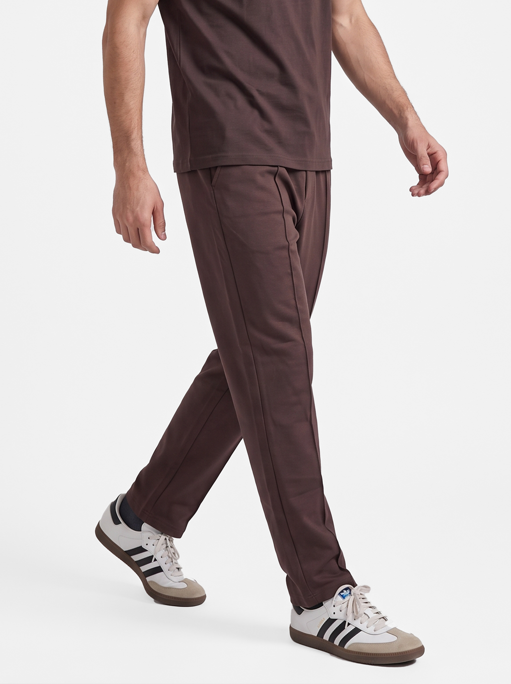 Brown Stripe Straight Trouser