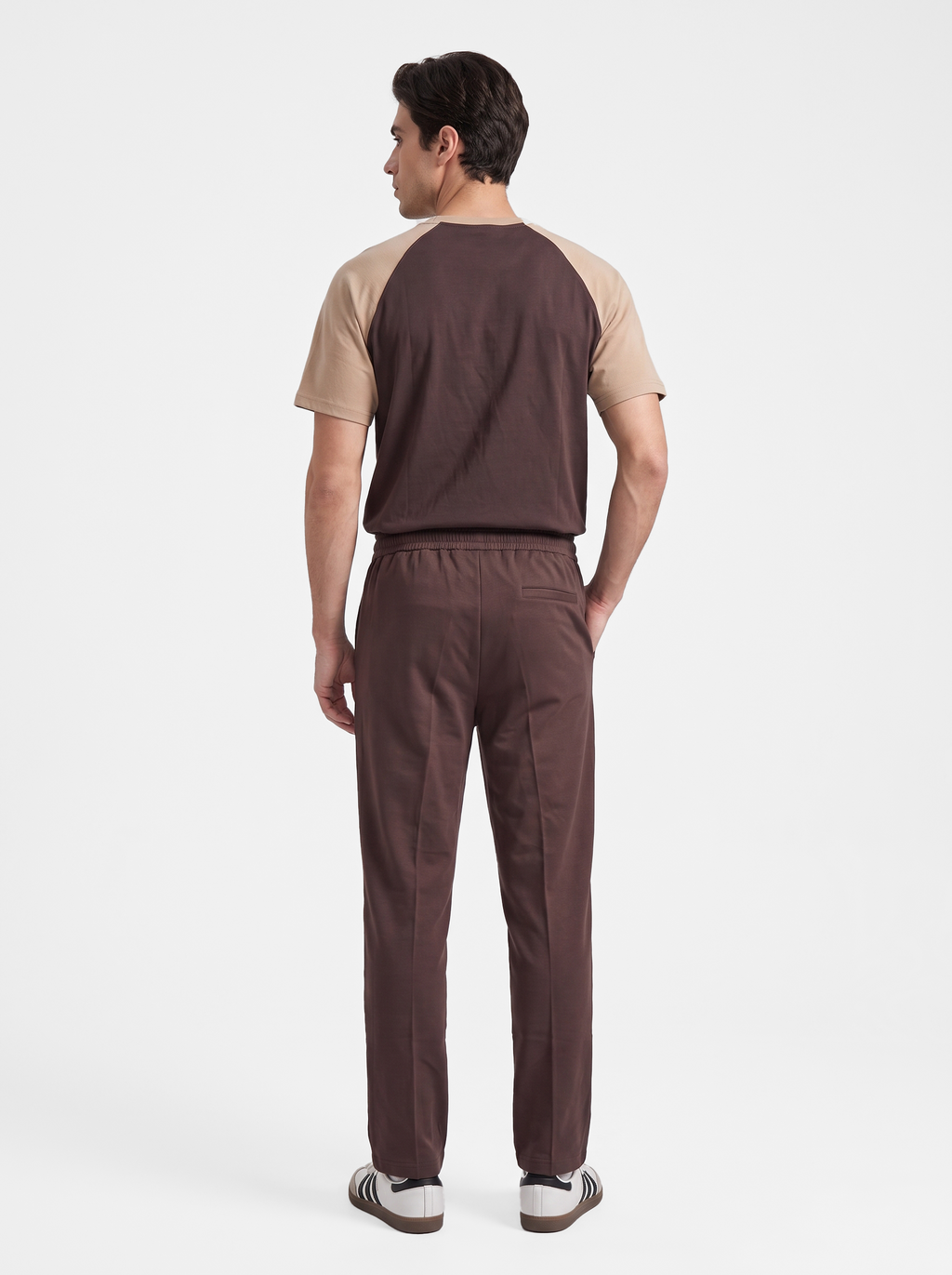 Brown Stripe Straight Trouser