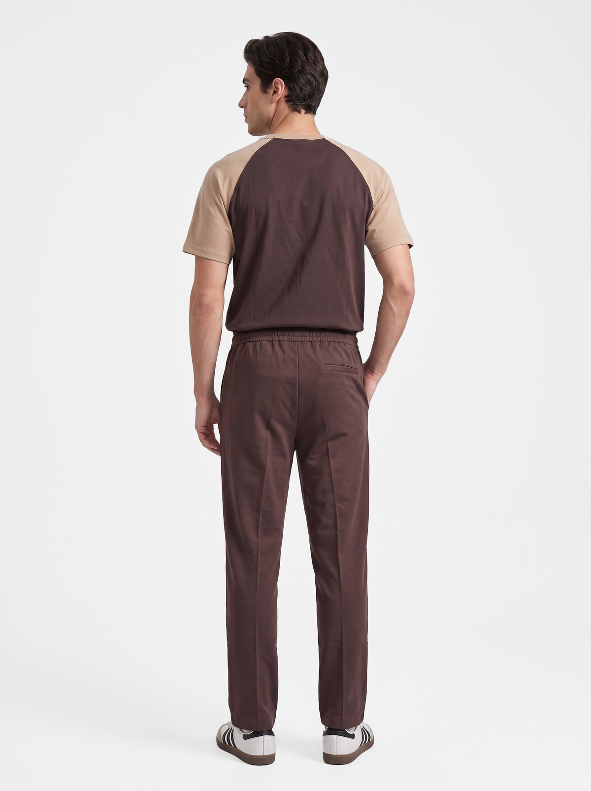 Brown Stripe Straight Trouser