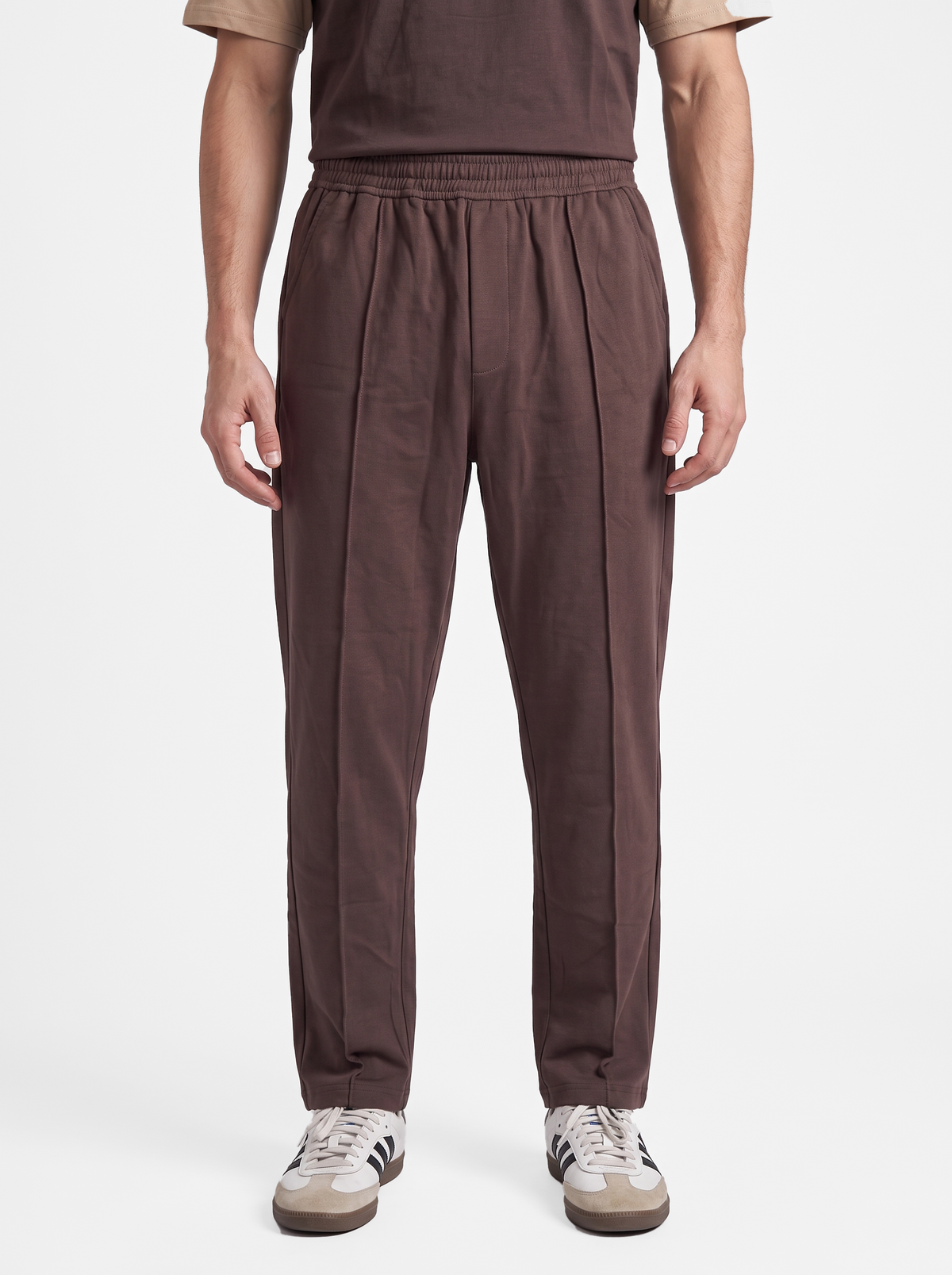Brown Stripe Straight Trouser