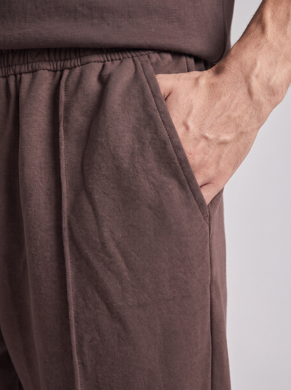 Brown Stripe Straight Trouser