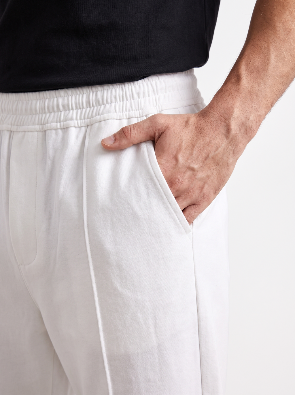 White Stripe Straight Trouser