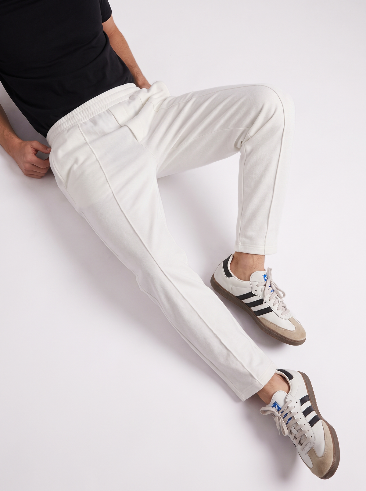 White Stripe Straight Trouser
